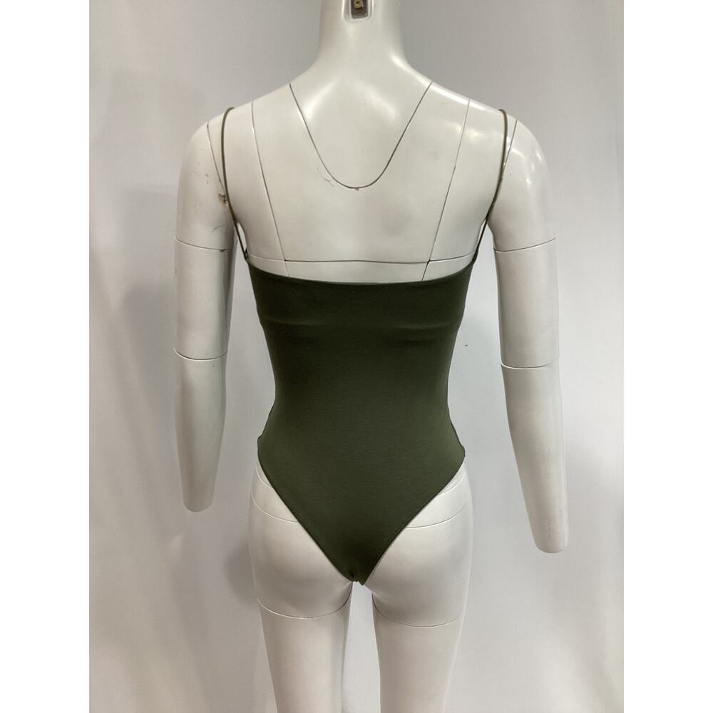 Enza Costa 'Luxe' Green Knit Essential Tank Bodysuit Size XS - Picture 3 of 4